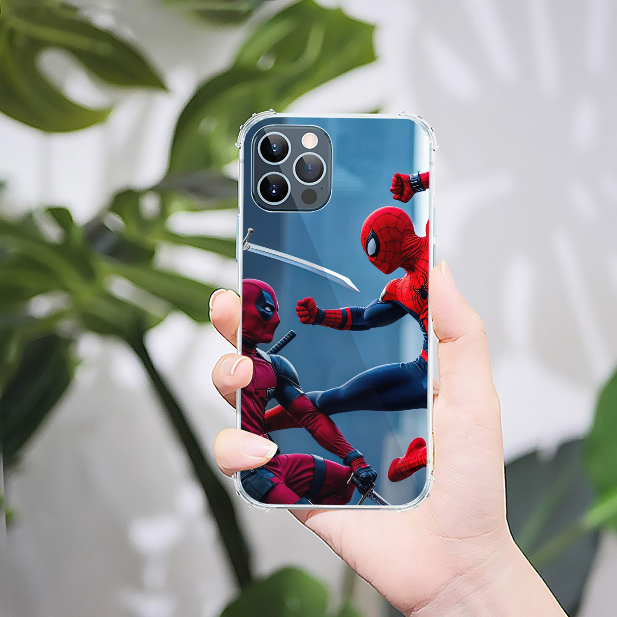 （画像用） Spider Man スパイダーマン 【iPhone 12シリーズ対応】透明スマホケース（クリアソフトケース）